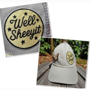 Women's Trucker Hat With Butterfly Brooch